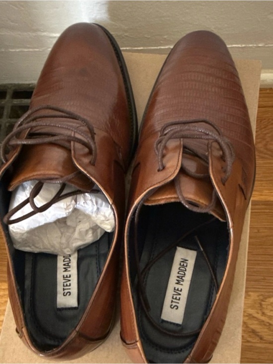 steve madden dress shoes brown Lyddon Oxford | Men's | Brown/Navy | Size 12 while the structured silhouette makes it an essential choice for professional settings and formal occasions Steve Madden Men's Brown Lace